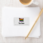 Rainbow Gay Pride Brush Flag Adressaufkleber (Insitu)