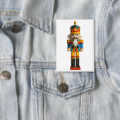 Rainbow Gay Pride Christmas Nutcracker Toy Button (Insitu)