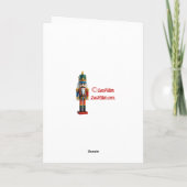 Rainbow Gay Pride Christmas Nutcracker Toy Karte (Rückseite)