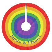 Rainbow Gay Pride Farbenfroh Personalisiert Polyester Weihnachtsbaumdecke (Vorderseite)