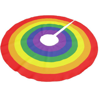 Rainbow Gay Pride farbenfroh Polyester Weihnachtsbaumdecke