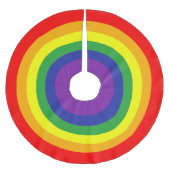 Rainbow Gay Pride farbenfroh Polyester Weihnachtsbaumdecke (Vorderseite)