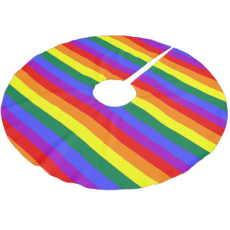 Rainbow Gay Pride farbenfroh Polyester Weihnachtsbaumdecke
