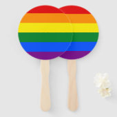 Rainbow Gay Pride Flag Fächer (Vorne und Hinten)