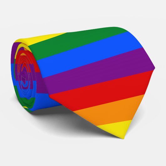 Rainbow-Gay Pride-Flag Krawatte (Gerollt)
