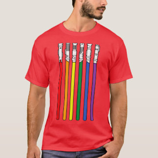Rainbow Gay Pride Flag LGBTQ Monat Unterstützungs- T-Shirt
