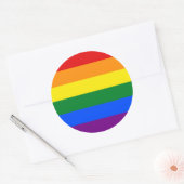 Rainbow Gay Pride Flag Runder Aufkleber (Umschlag)