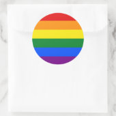 Rainbow Gay Pride Flag Runder Aufkleber (Tasche)