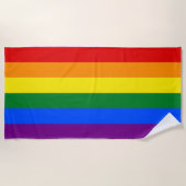 Rainbow Gay Pride Flag Strandtuch (Vorderseite)