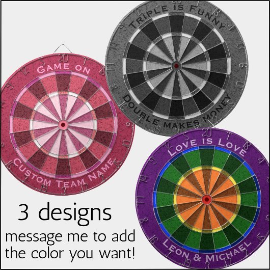 Rainbow Gay Pride Individuelle Name Phrase Dartscheibe