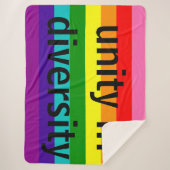 Rainbow Gay Pride LGBT Original 8 Streifen farbig Sherpadecke (Vorderseite)