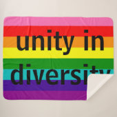 Rainbow Gay Pride LGBT Original 8 Streifen farbig Sherpadecke (Vorderseite (Horizontal))