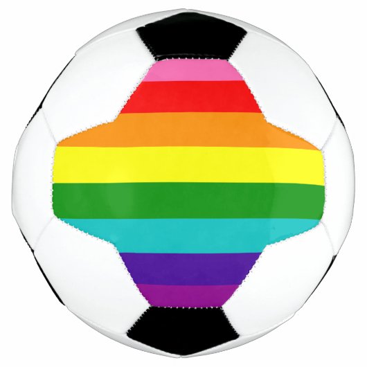 Rainbow Gay Pride LGBT Original 8 Streifen Flag Fußball (Vorderseite)