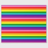 Rainbow Gay Pride LGBT Original 8 Streifen Flag Geschenkpapier (Flach)
