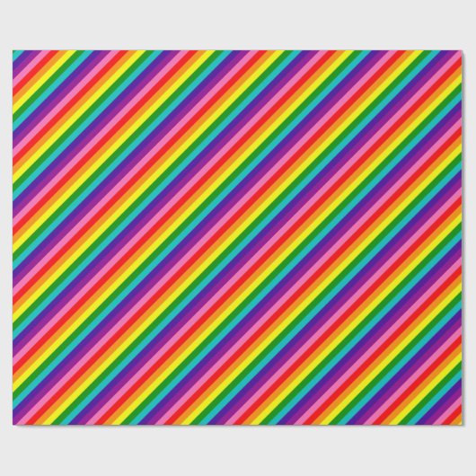 Rainbow Gay Pride LGBT Original 8 Streifen Flag Geschenkpapier (Flach)