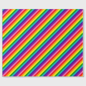 Rainbow Gay Pride LGBT Original 8 Streifen Flag Geschenkpapier (Flach)