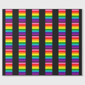 Rainbow Gay Pride LGBT Original 8 Streifen Flag Geschenkpapier (Flach)