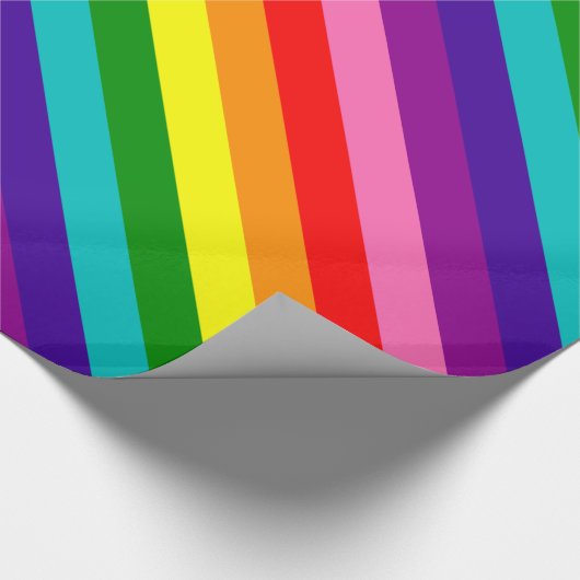 Rainbow Gay Pride LGBT Original 8 Streifen Flag Geschenkpapier (Ecke)