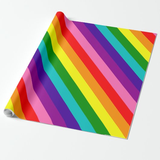 Rainbow Gay Pride LGBT Original 8 Streifen Flag Geschenkpapier (Ungerollt)