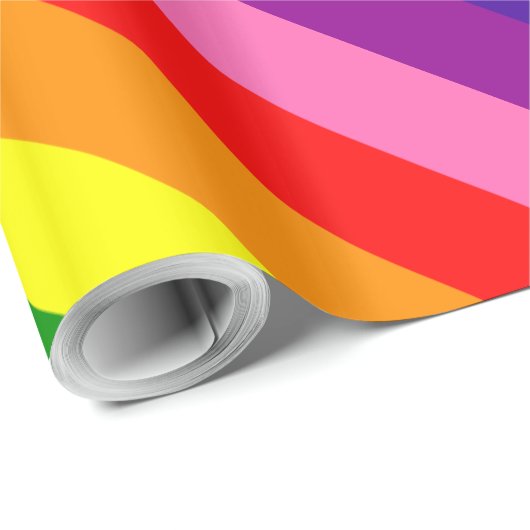 Rainbow Gay Pride LGBT Original 8 Streifen Flag Geschenkpapier (Rolleneckpunkt)