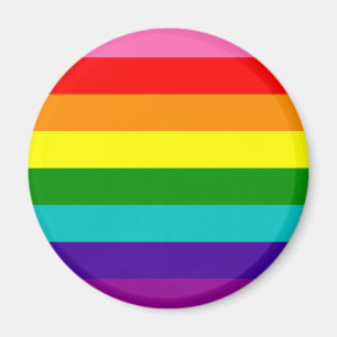 Rainbow Gay Pride LGBT Original 8 Streifen Flag Magnet