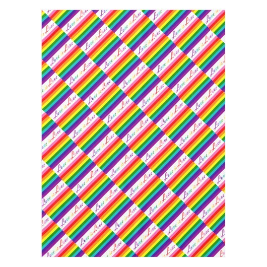 Rainbow Gay Pride LGBT Original 8 Streifen Flag Tischdecke (Vorderseite)