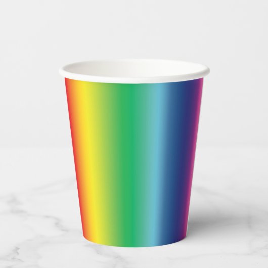 Rainbow Gay Pride Lgbtq Pappbecher (Rückseite)