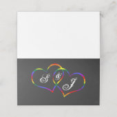 Rainbow Gay Pride Liebe Hearts Song Request Platzkarte (Außenseite Aufgefaltet)