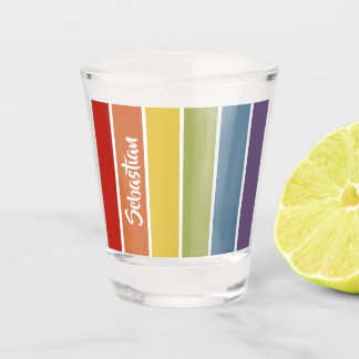 Rainbow-Gay Pride-Rainbow-Personalisiert Schnapsglas
