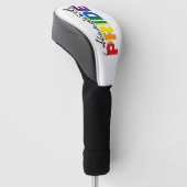 Rainbow Gay Proud Golf Head Cover von Pride Golf Headcover (angewinkelt)