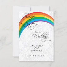Rainbow Gay Save the Date