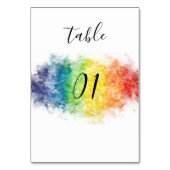 Rainbow Gay und Lesbian Pride Mrs. & Mrs. Tischnummer (Vorderseite)