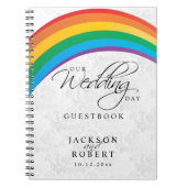 Rainbow Gay - Unser Hochzeitstag - Gästebuch Notizblock (Vorderseite)