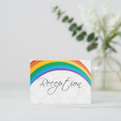 Rainbow Gay Wedding - Empfang Begleitkarte (Stehend Vorderseite)