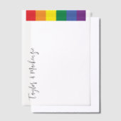 Rainbow Gay Wedding Text Template Pergament Einladungen (Versetzt)