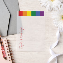 Rainbow Gay Wedding Text Template Pergament Einladungen
