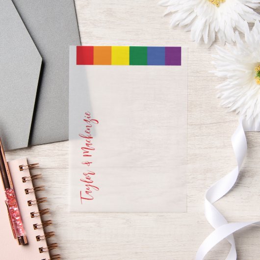 Rainbow Gay Wedding Text Template Pergament Einladungen (Hochzeit)