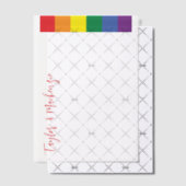 Rainbow Gay Wedding Text Template Pergament Einladungen (Versetzt (Einladung))