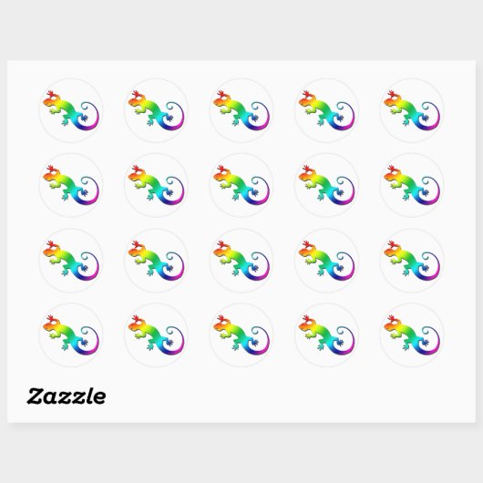 Rainbow Gecko Stickers (Blatt)