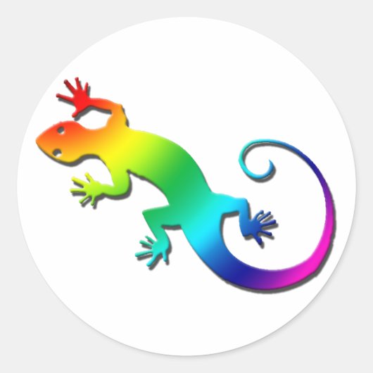 Rainbow Gecko Stickers (Vorderseite)