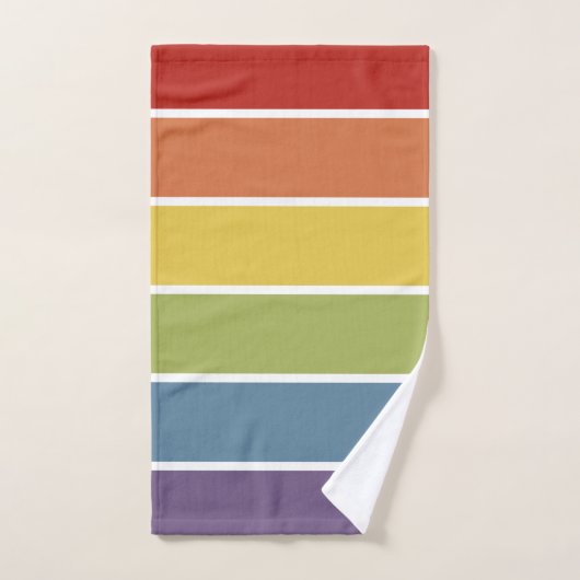 Rainbow-gefallenes Retro-Stripmuster Badhandtuch Set (Handtuch)