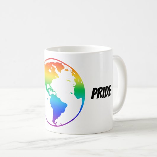 Rainbow-gefärbte Erde Kaffeetasse (VorderseiteRechts)