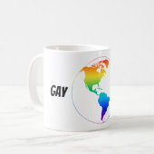 Rainbow-gefärbte Erde Kaffeetasse (Vorderseite Links)