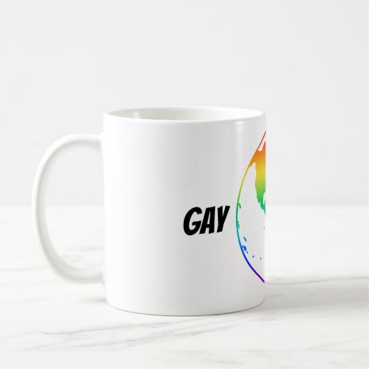 Rainbow-gefärbte Erde Kaffeetasse (Links)
