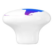 Rainbow-gefärbte Erde Keramikknauf (Seitenansicht)