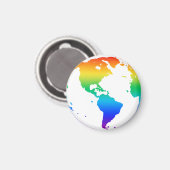 Rainbow-gefärbte Erde Magnet (Vorderseite/Rückseite)