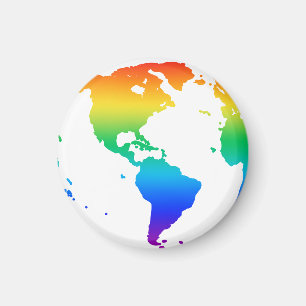 Rainbow-gefärbte Erde Magnet