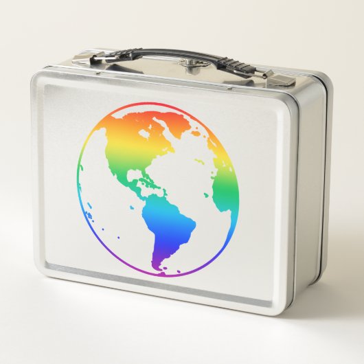 Rainbow-gefärbte Erde Metall Brotdose (Rückseite)