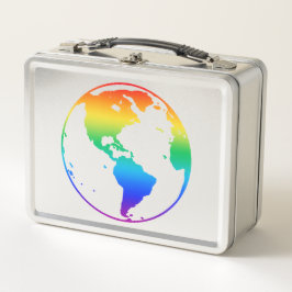 Rainbow-gefärbte Erde Metall Brotdose