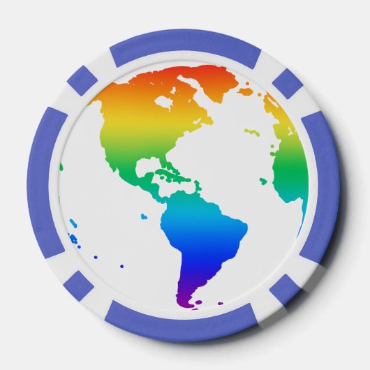 Rainbow-gefärbte Erde Pokerchips (Rückseite)